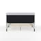 Martha Stewart Amelia Queen Upholstered Platform Bed w/Curved Headboard and Cushioned Siderails, Wood Slat, Gray TW-3WDB02B-Q-GY-MS - alternate 10